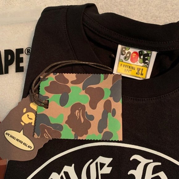 A Bathing Ape Bape Ape x Chrome Hearts Tee Shirt in BLACK New With Tags … - Picture 7 of 11